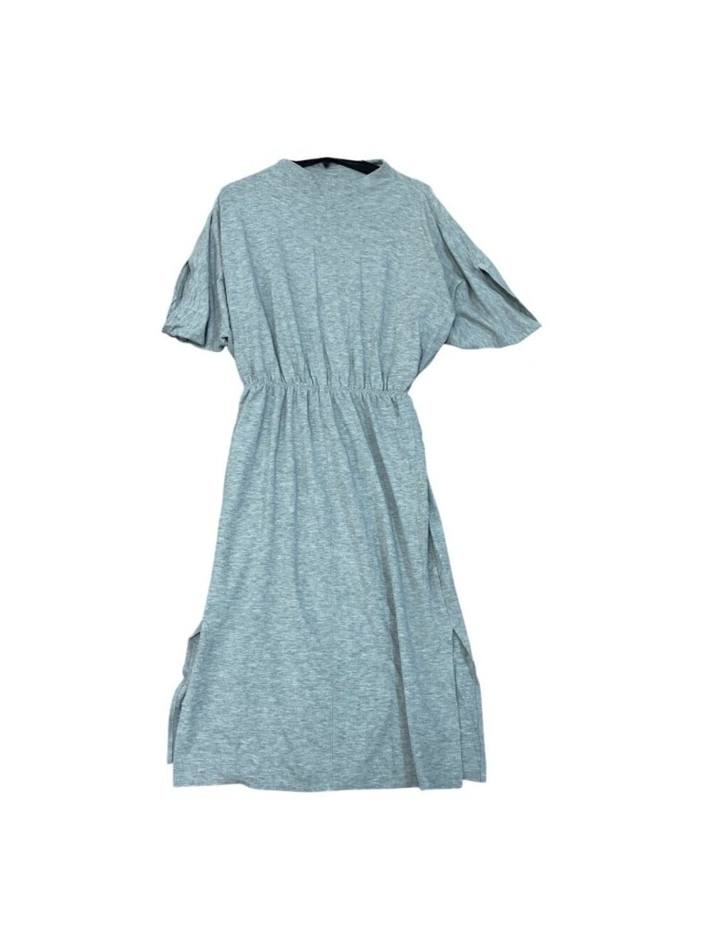 Prologue Women's M Midi Dress Dolman Sleeve Elastic Waist Gray Heather P0865